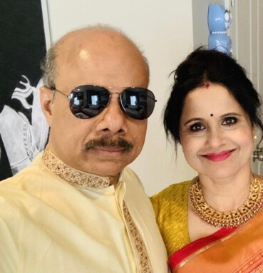 Partha Rajagopal with his wife, Girija Parthasarathy. 